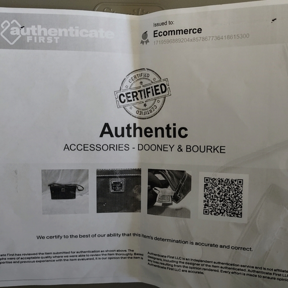 Dooney & Bourke Patent Leather Wristlet w/COA - Picture 7 of 7